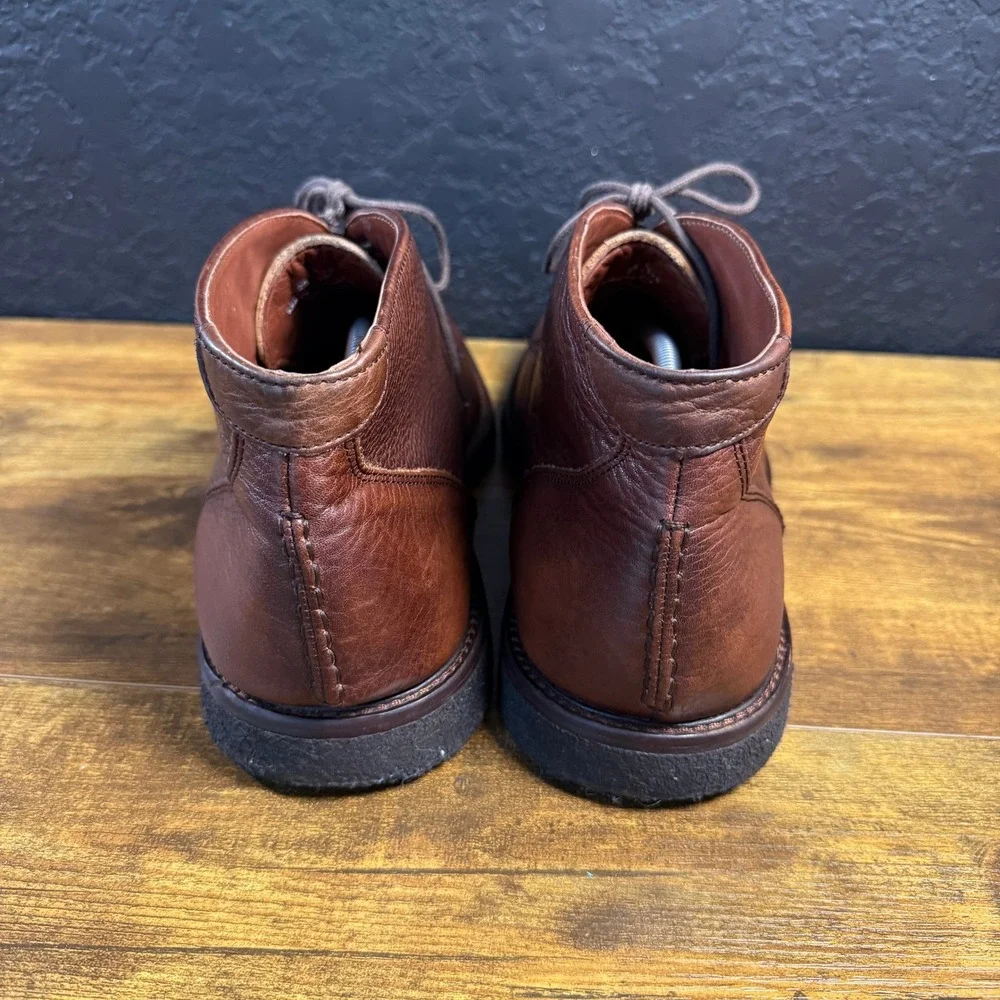 Johnston‎ & Murphy Copeland 25-1573 Brown Pebble Leather Chukka Boot Mens 12M